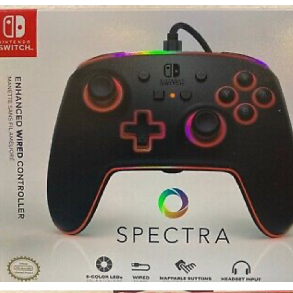 PowerA Spectra Enhanced LED Wired Controller for Nintendo Switch